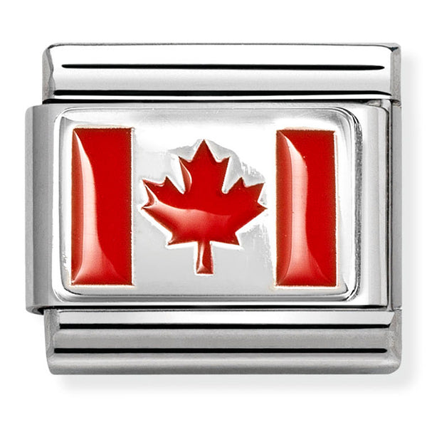 America Flag - Canada Silver Charm