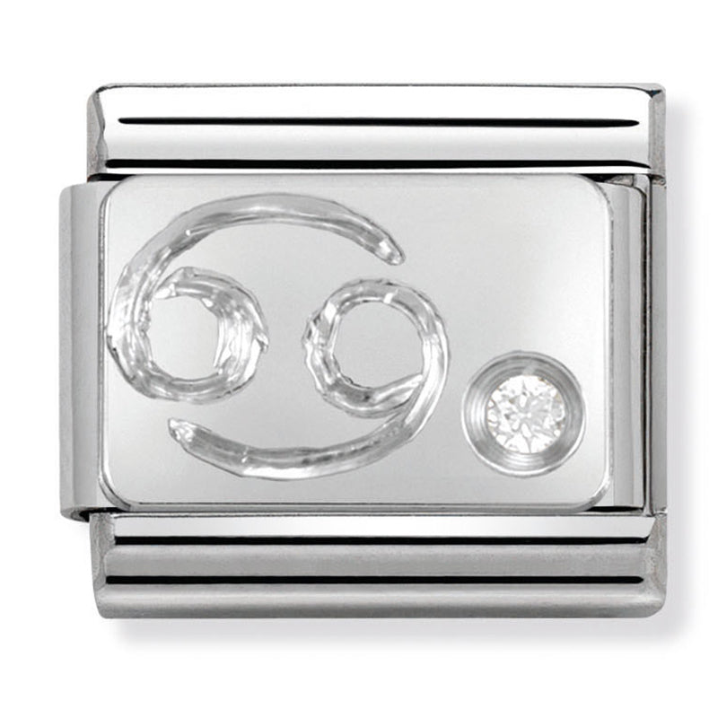 Starsigns - Cancer with CZ Silver Charm