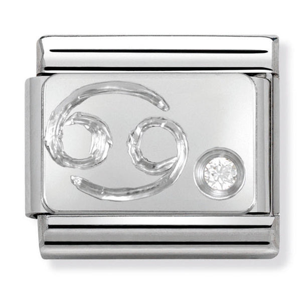 Starsigns - Cancer with CZ Silver Charm