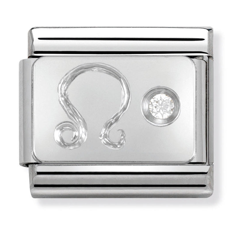 Starsigns - Leo with CZ Silver Charm