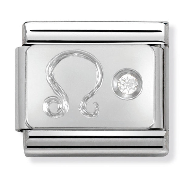 Starsigns - Leo with CZ Silver Charm