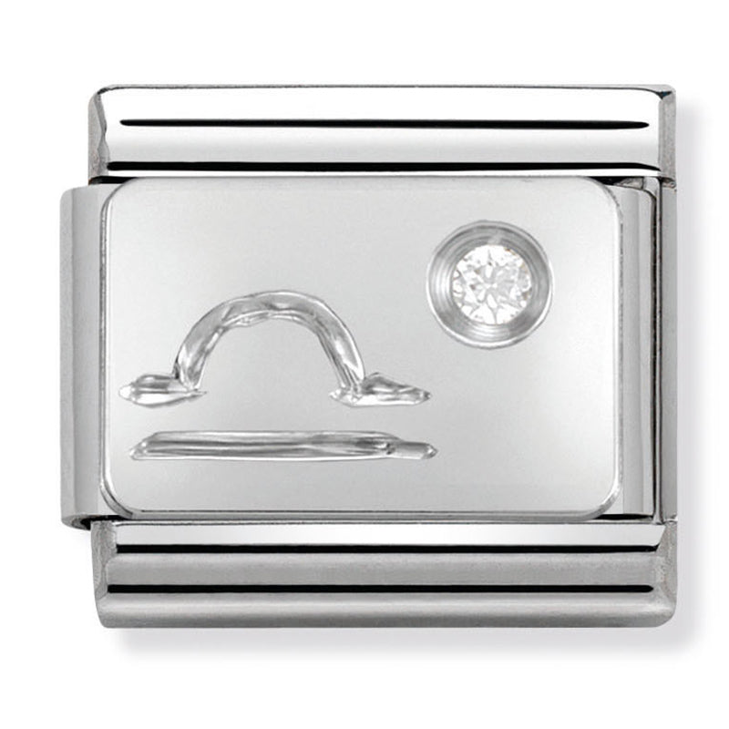 Starsigns - Libra with CZ Silver Charm
