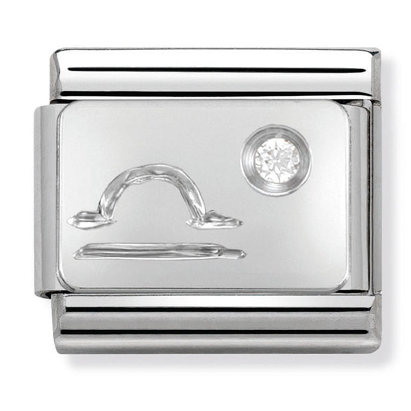 Starsigns - Libra with CZ Silver Charm