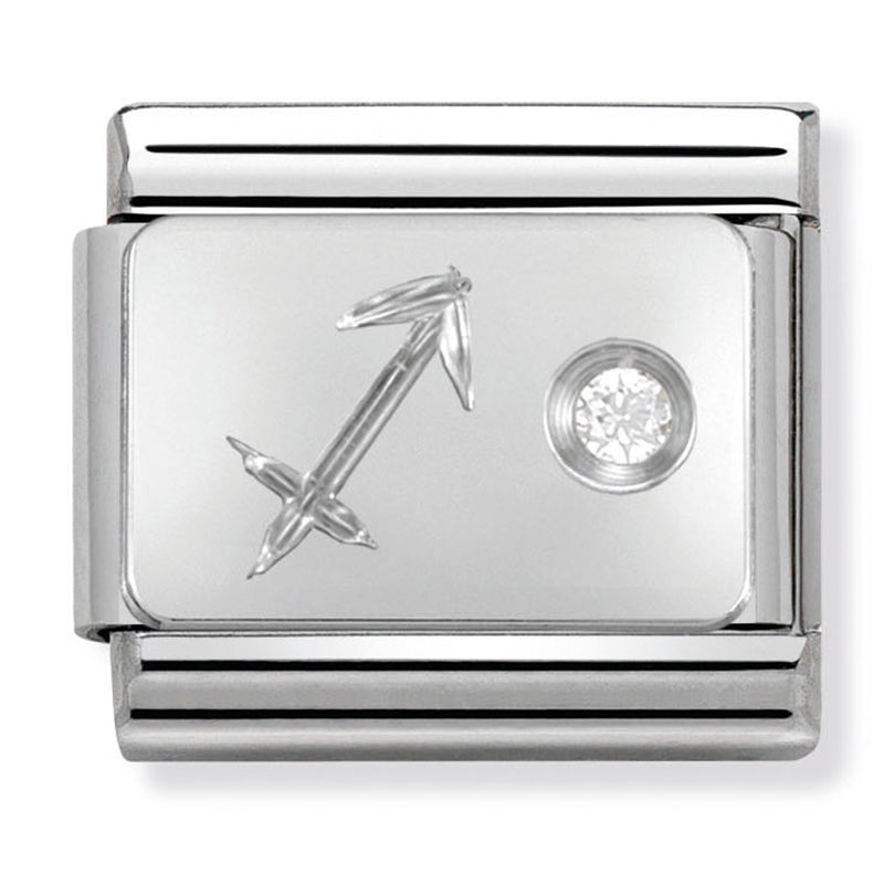 Starsigns - Sagittarius with CZ Silver Charm