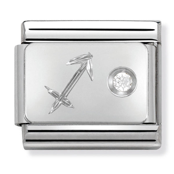 Starsigns - Sagittarius with CZ Silver Charm