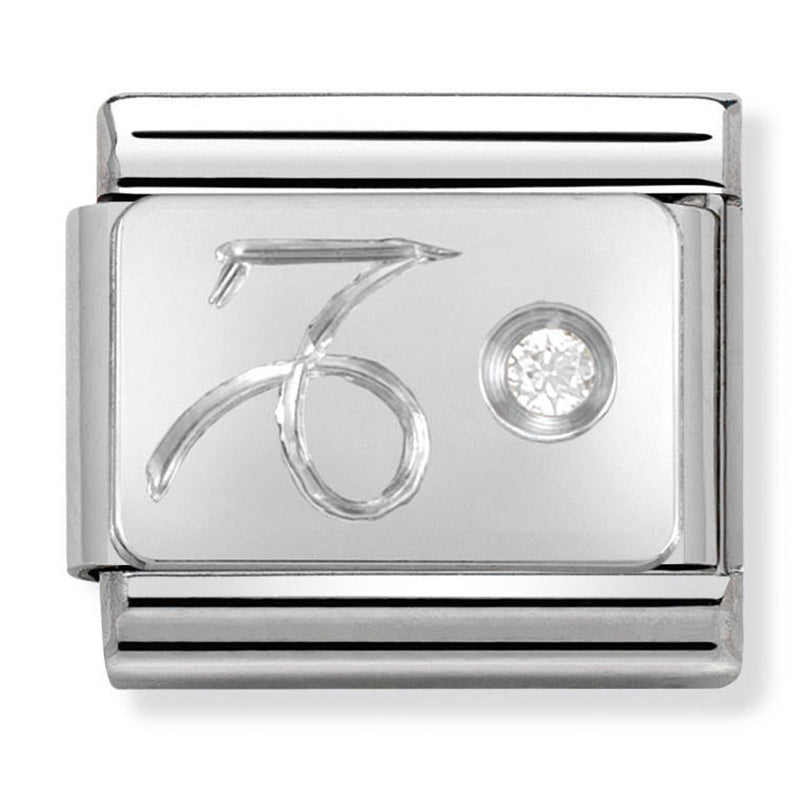 Starsigns - Capricorn with CZ Silver Charm