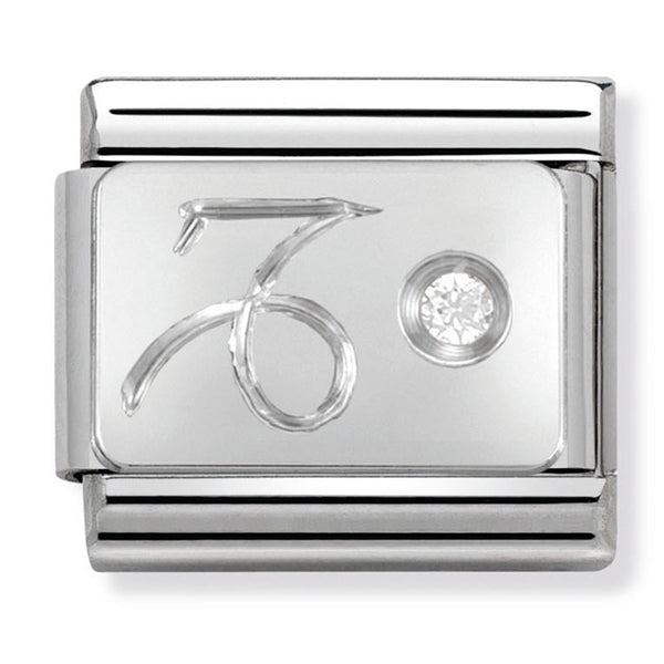 Starsigns - Capricorn with CZ Silver Charm