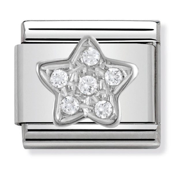 Symbols - Star with CZ Silver Charm