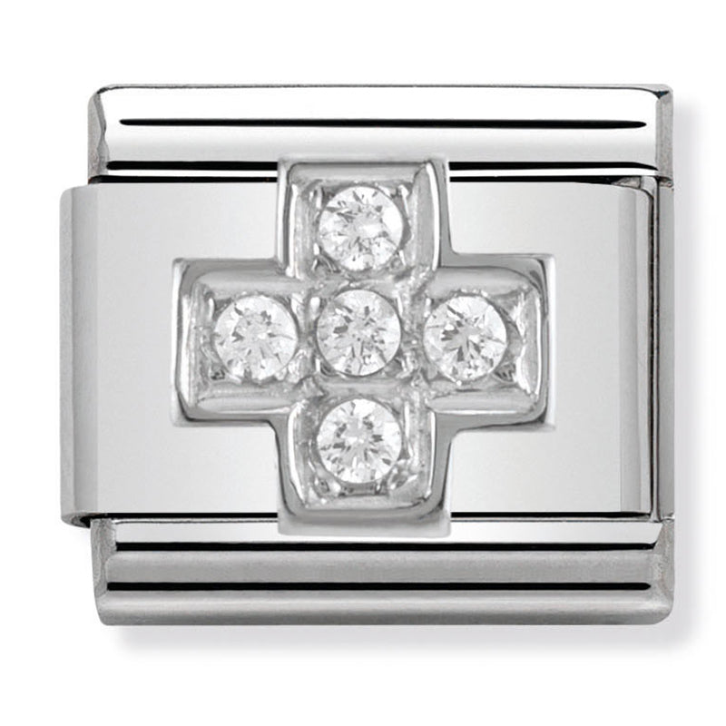 Religion - Cross with CZ Silver Charm
