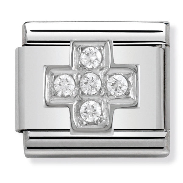 Religion - Cross with CZ Silver Charm