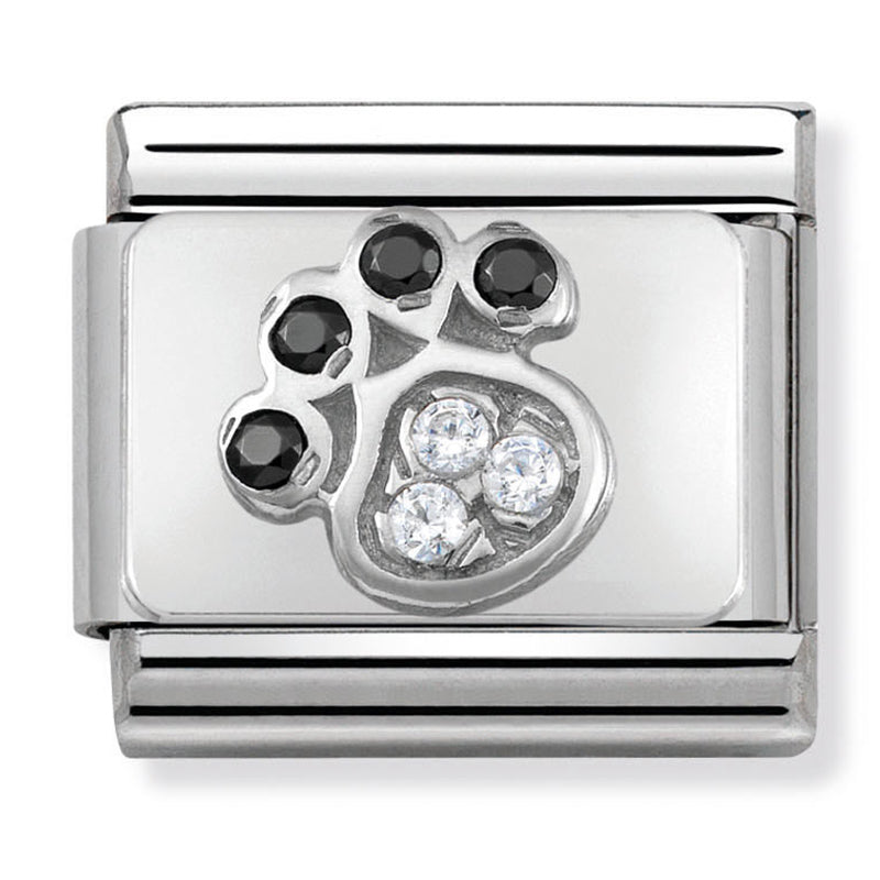 Animals - Paw Print with CZ Silver Charm