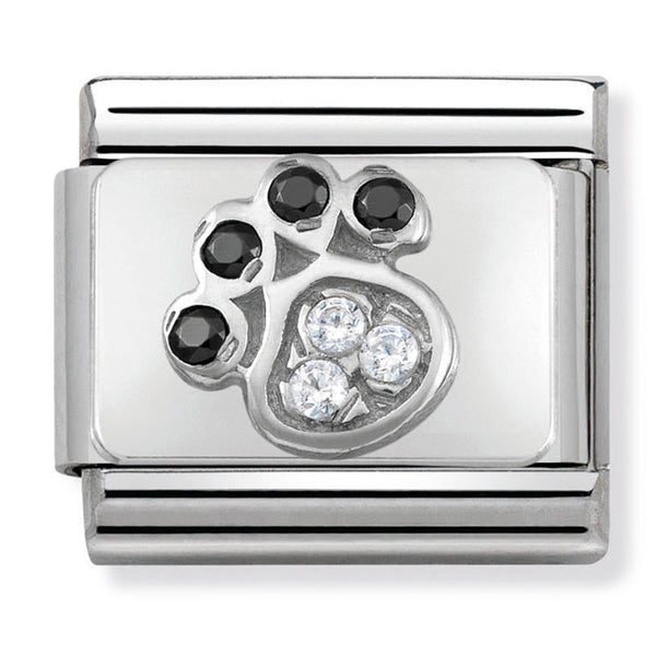 Animals - Paw Print with CZ Silver Charm
