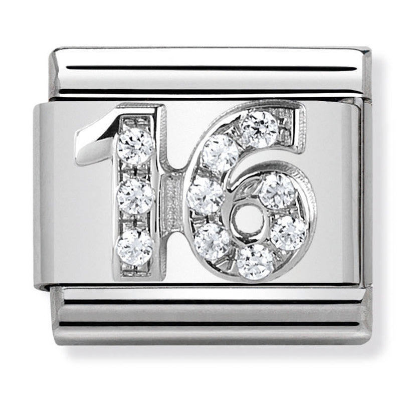 BIrthday - 16th with CZ Silver Charm