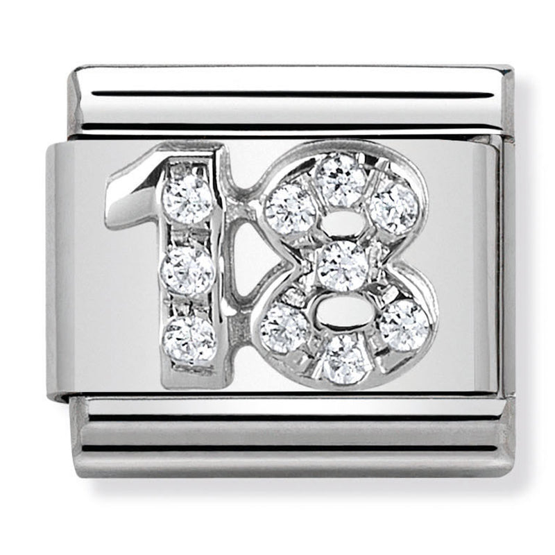 Birthday - 18th with CZ Silver Charm