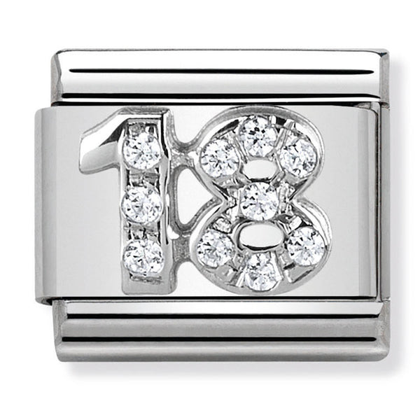 Birthday - 18th with CZ Silver Charm