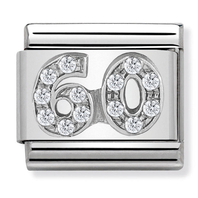 Birthday - 60th with CZ Silver Charm
