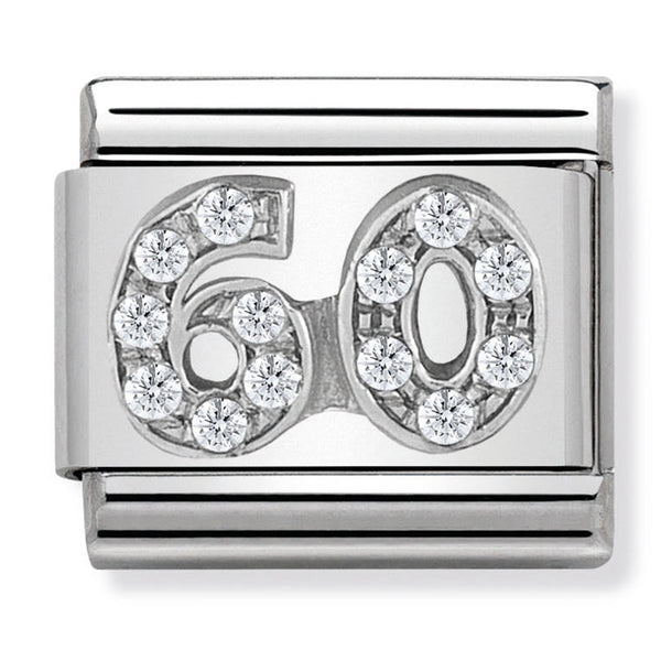 Birthday - 60th with CZ Silver Charm