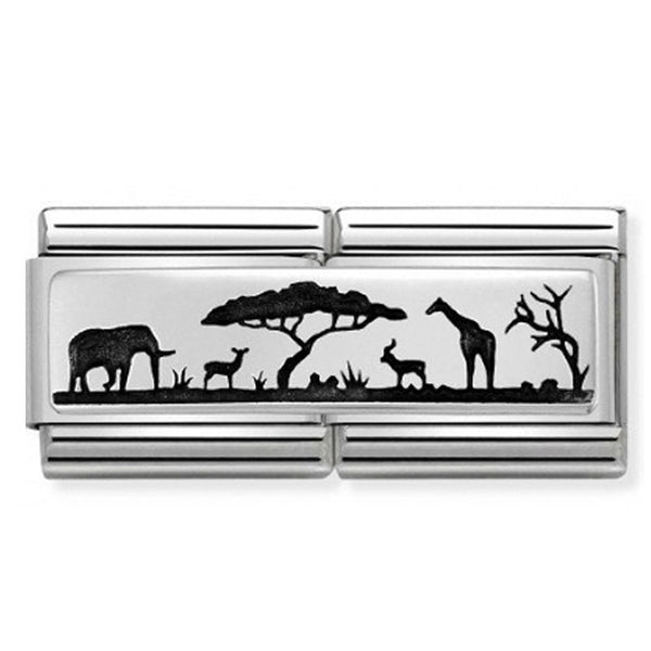 Double Links - African Savanna Silver Charm