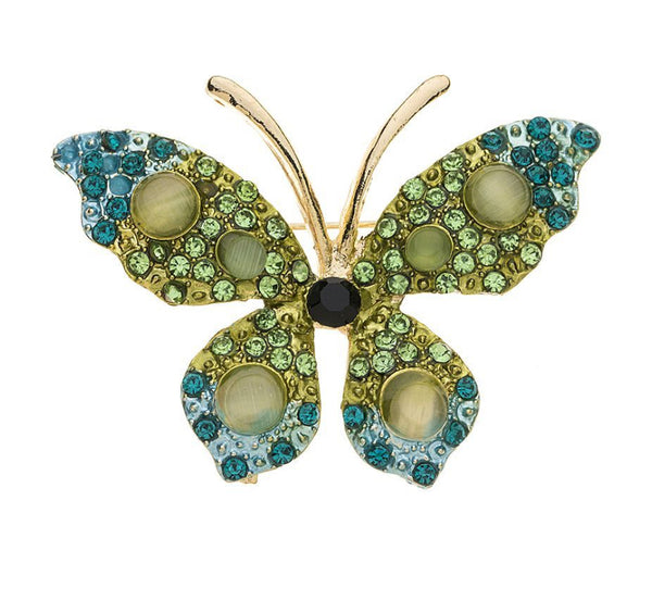 Brooch - Blue and Green Butterfly