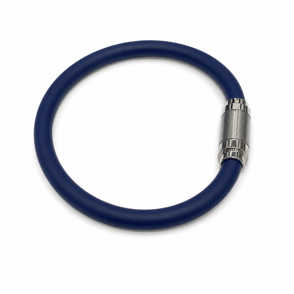 Silicone Bracelet with Magnet Clasp - Blue