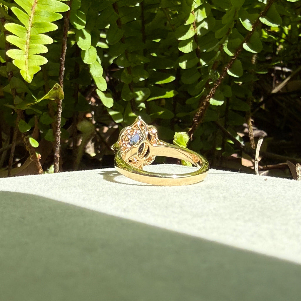14ct YG Ceylon Sapphire Ring