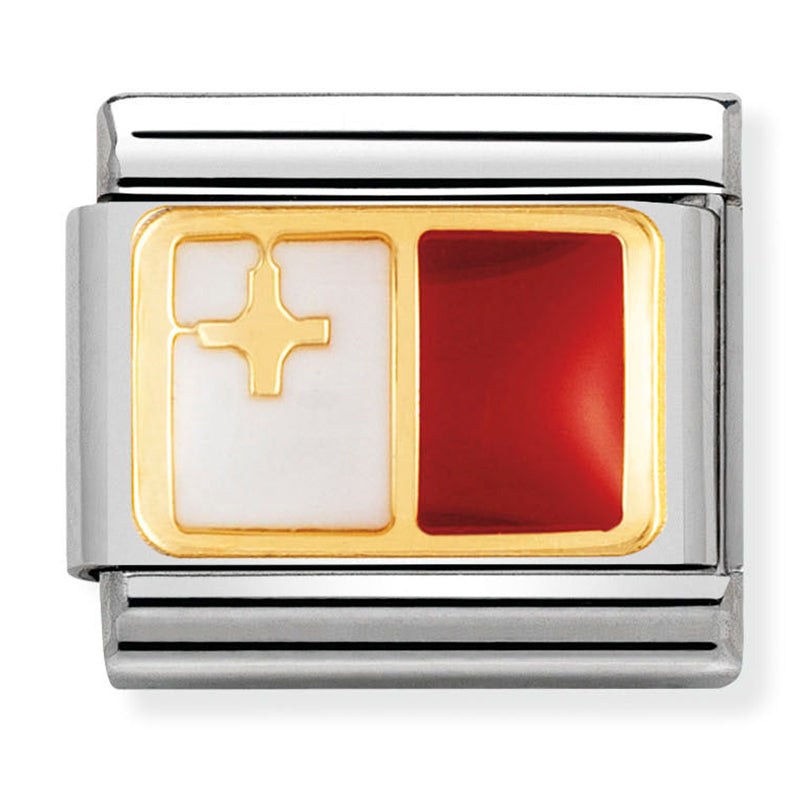Europe Flag - Malta Gold Charm