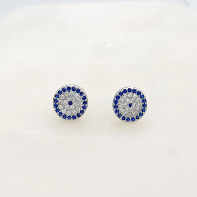 SS Mati Eye Stud Earrings