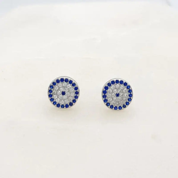 SS Mati Eye Stud Earrings