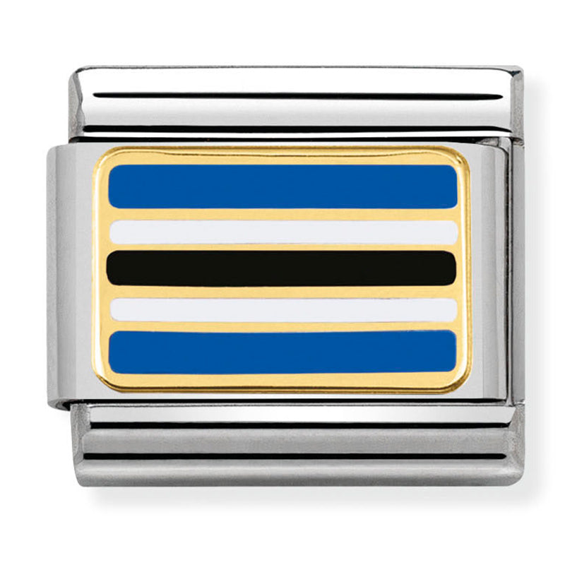 Africa Flag - Botswana Gold Charm