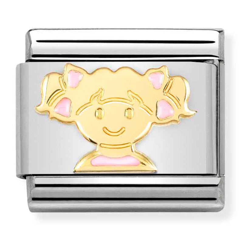 Family - Pink Girl Gold Charm