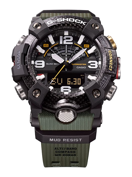 G-Shock Mudmaster Black/Green Resin Band Watch
