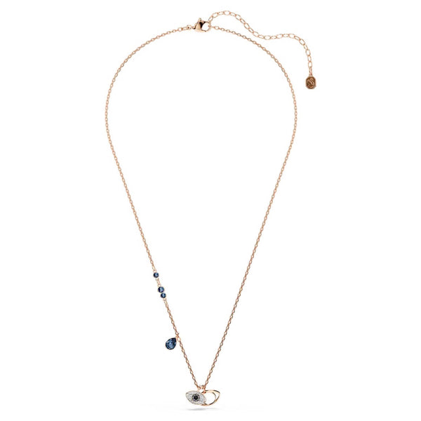 Symbolica: Multicoloured Crystal Eye Rosegold Pendant
