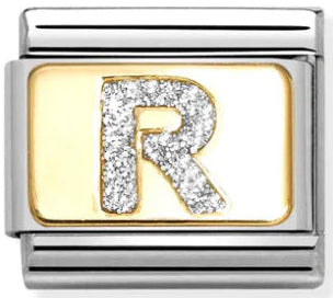 Glitter Gold - Letter R Charm