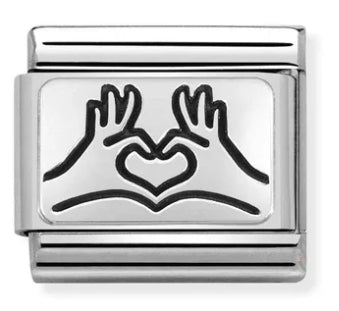 Love - Hands of Heart Silver Charm