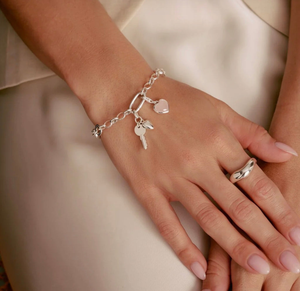 Key to the Heart Silver Connect Charm