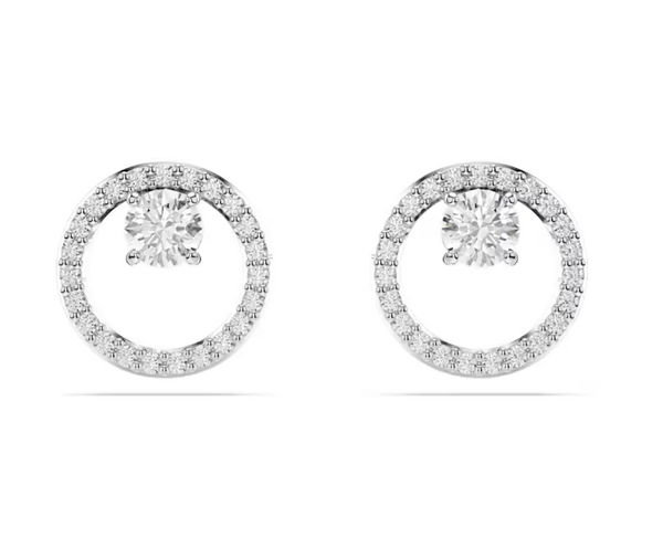 Constella: Round Cut Open Circle Stud Earrings - 2 colours