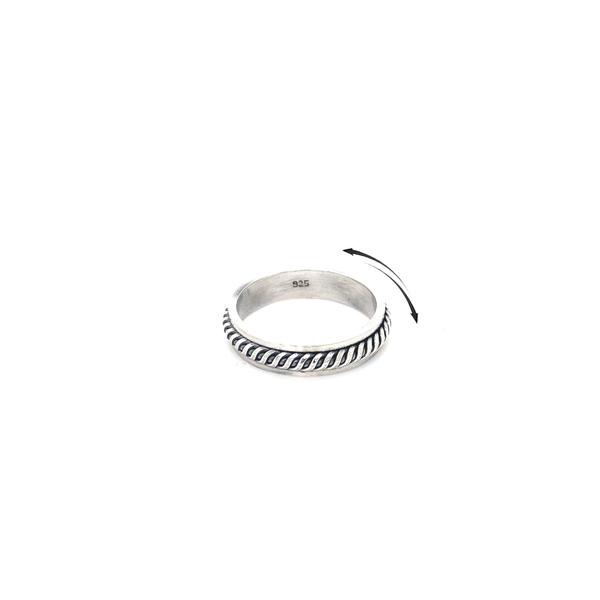 Spinner Ring - Sterling Silver w/ Textured Design