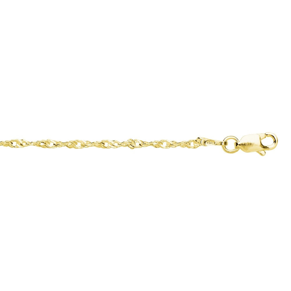 SS Fine Singapore Twist Link Anklet - 3 colours