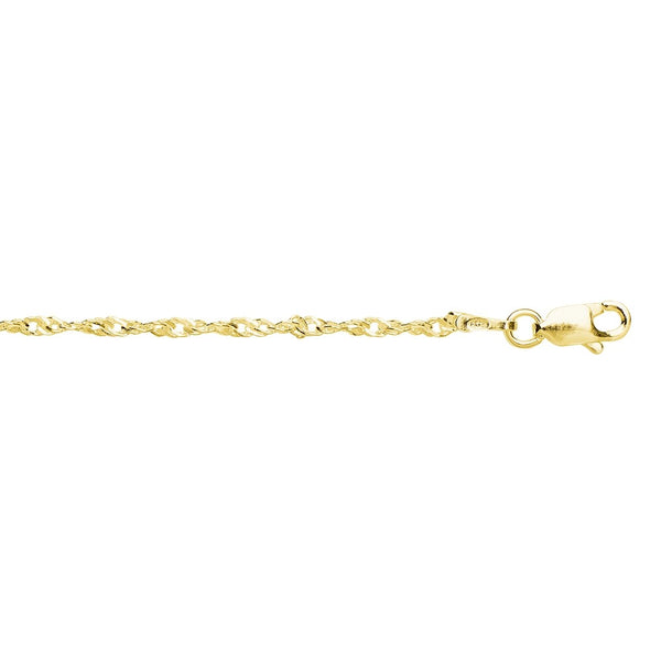 SS Fine Singapore Twist Link Anklet - 3 colours
