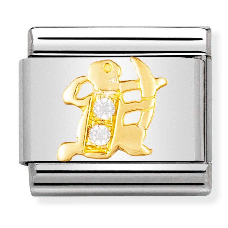 Zodiac - Sagittarius with CZ Gold Charm