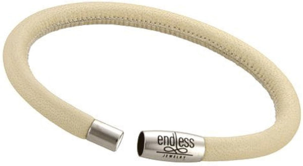 Endless Cream Beige Leather Single Bracelet (Final Sale)