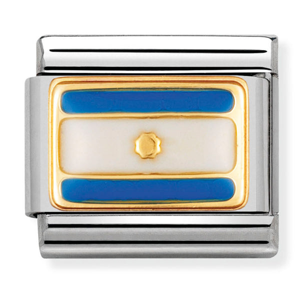 America Flag - Argentina Gold Charm