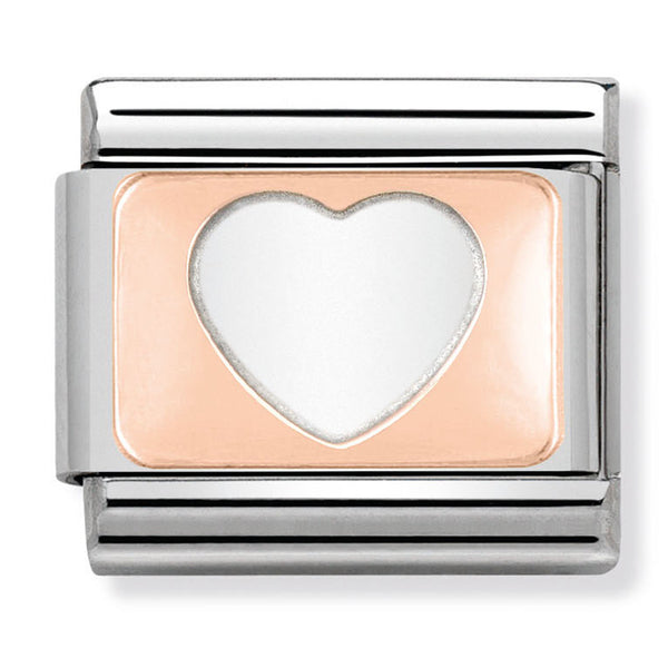 Love - Heart Plate Rosegold Charm