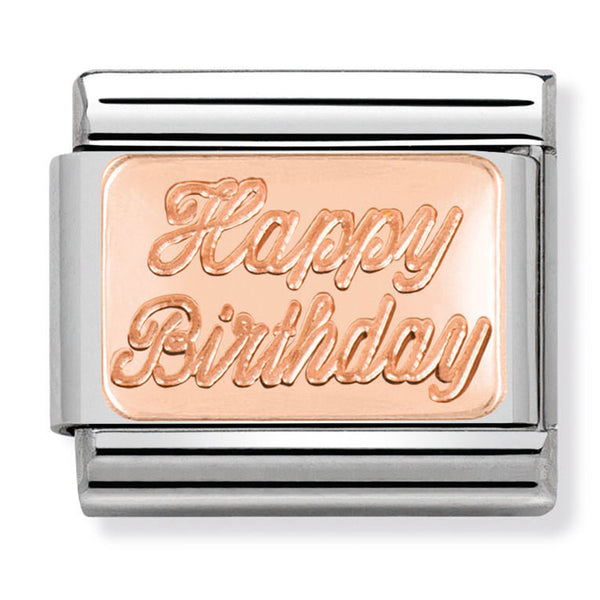 Occasions - Happy Birthday Rosegold Charm
