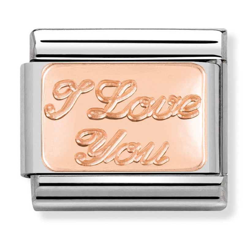 Love - I Love You Rosegold Charm