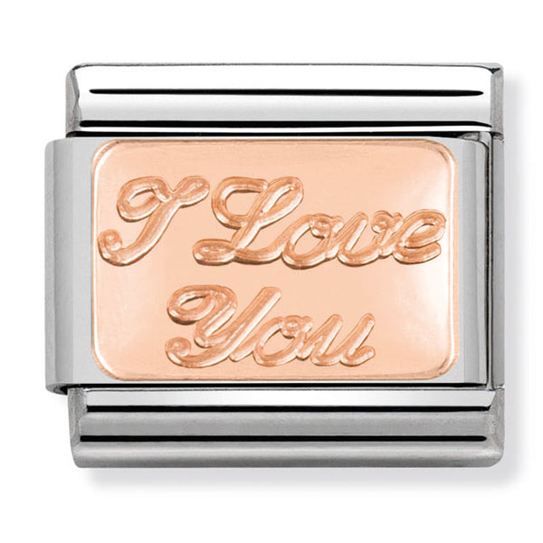Love - I Love You Rosegold Charm