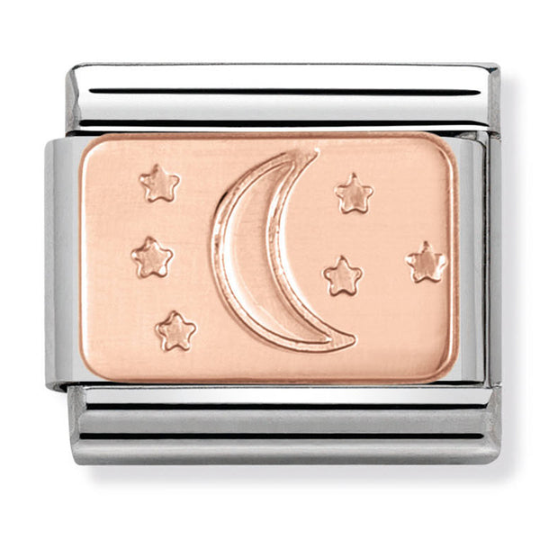 Symbols - Moon and Stars Rosegold Charm