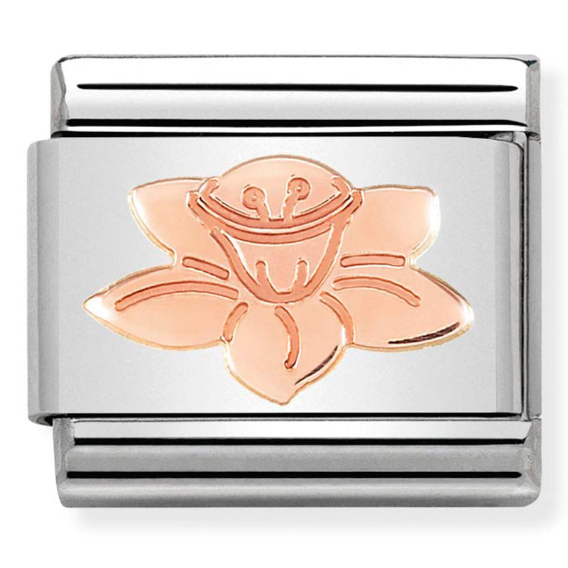 Nature - Daffodil Rosegold Charm
