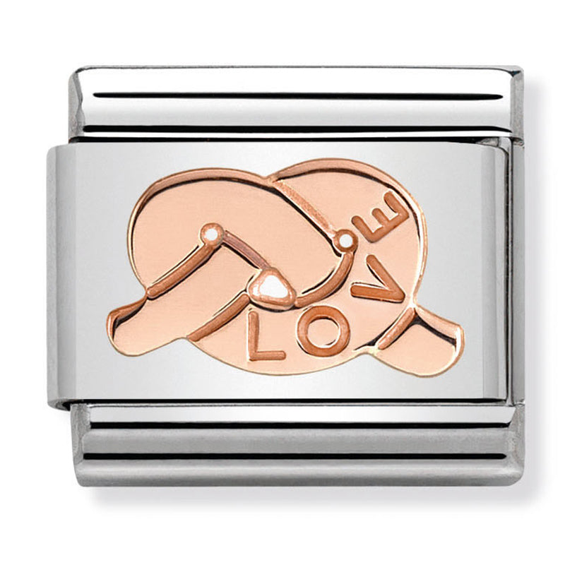 Love - Love Knot Rosegold Charm
