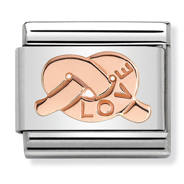 Love - Love Knot Rosegold Charm